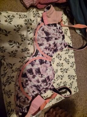 Berlei Pink and Purple Floral Underwire Bra